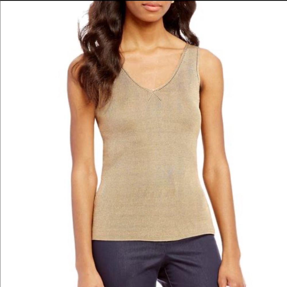NWT Sigrid Olsen Cashmere Blend Tank Oatmeal
